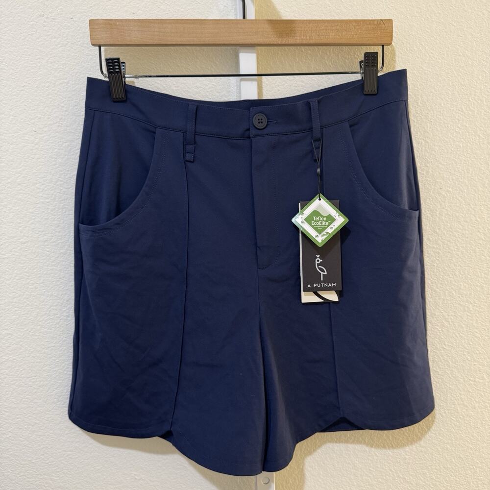 A. putnam tulip womens golf shorts Navy Blue Dress Blues Sz 12 $139